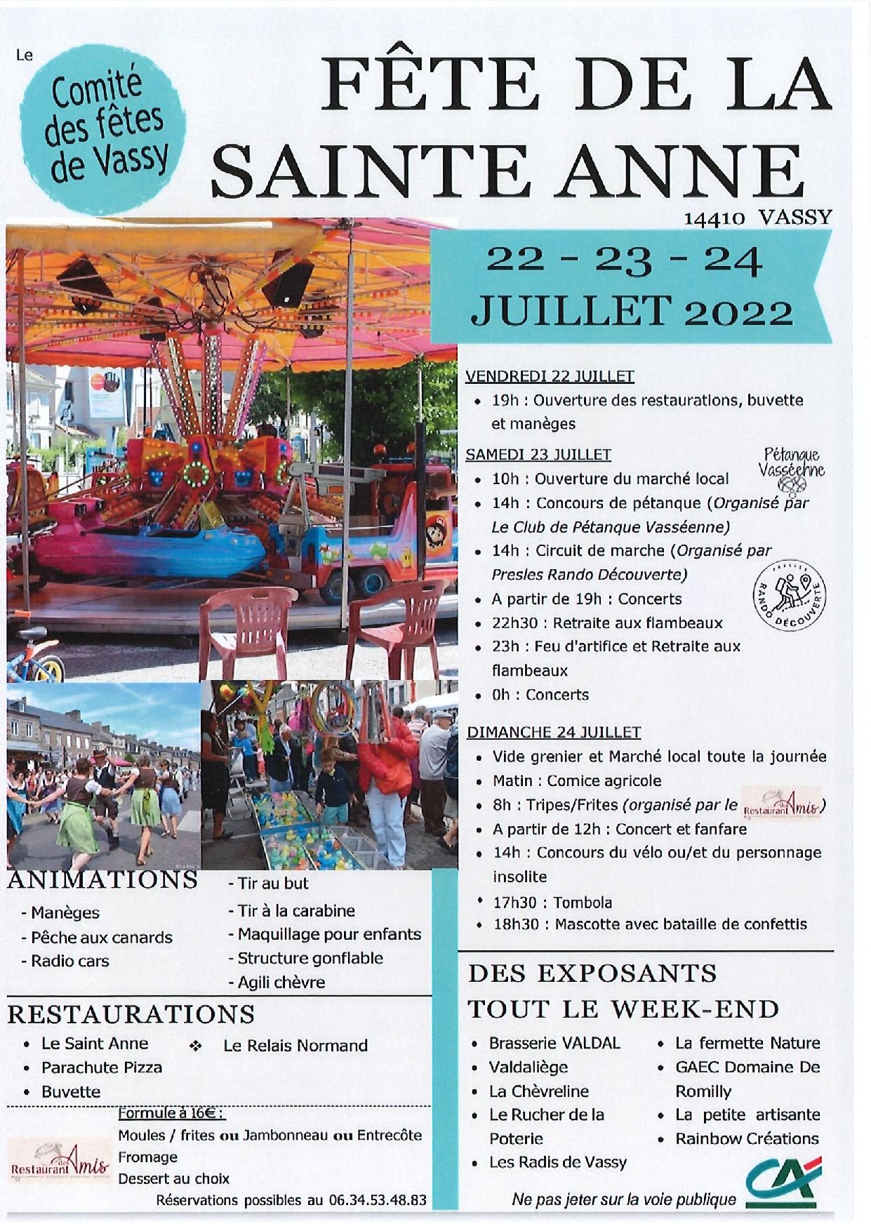 Fête Sainte Anne Valdallière Valdallière