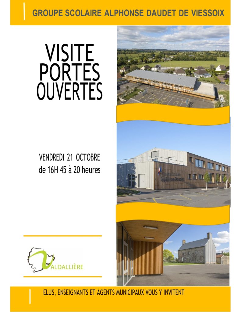 Affiche portes oivertes ecole de Viessoix de 16h45 à 20h
