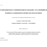ELECTIONS MUNICIPALES ET COMMUNAUTAIRES DE VALDALLIERE – 8 ET 15 NOVEMBRE 2026 REUNION DE LA COMMISSION DE CONTRÔLE DES LISTES ELECTORALES La Commission de Contrôle des Listes Electorales se réunira : Le Samedi 17 octobre 2026 à 11h30 Au Siège de Valdallière (7 rue des Ecoles – 14410 Valdallière)